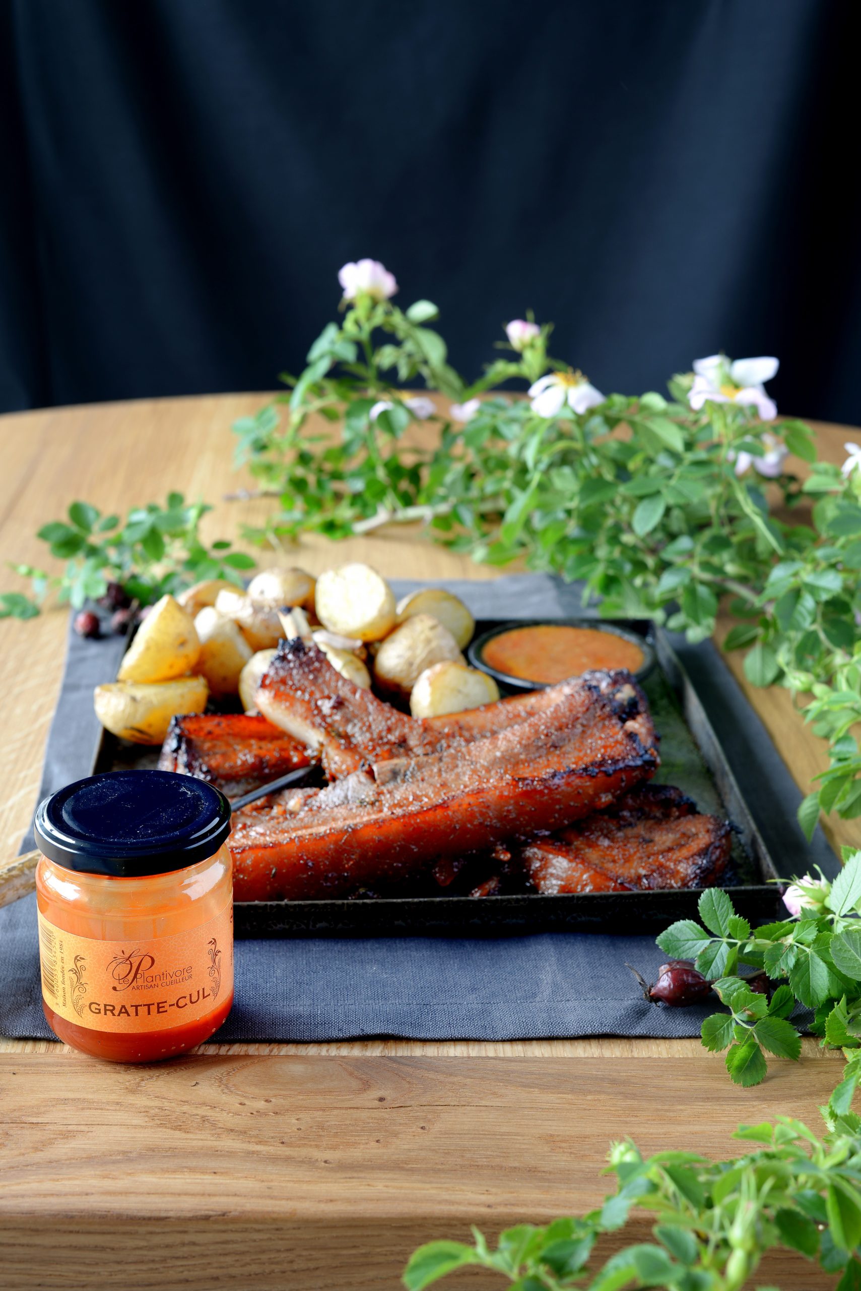 Ribs marinés à la confiture de Gratte-Cul