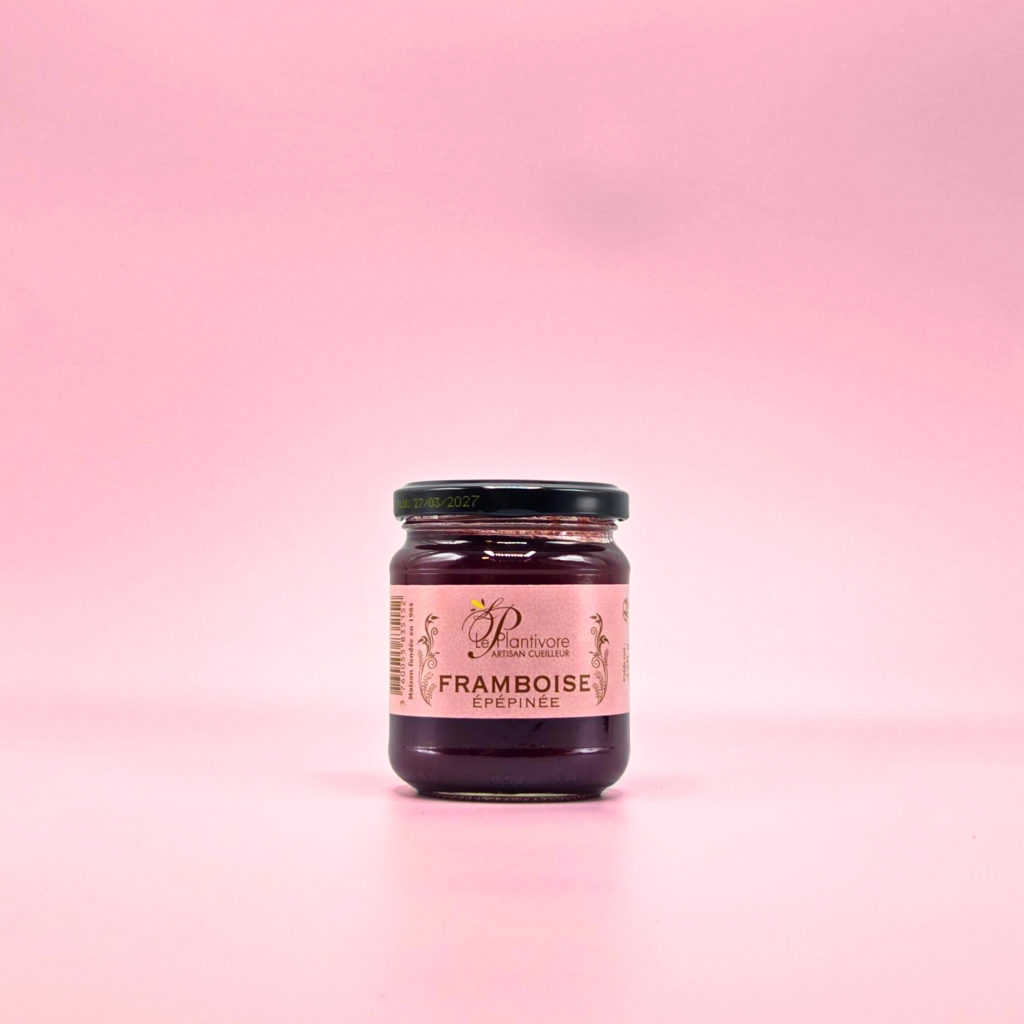 Confiture de Framboise épépinée artisanale plantivore.businessancaise