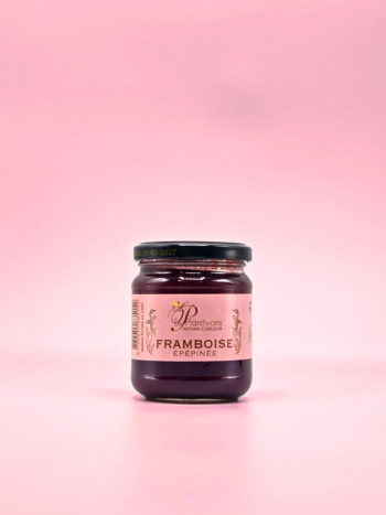 Confiture de Framboise épépinée artisanale plantivore.businessancaise
