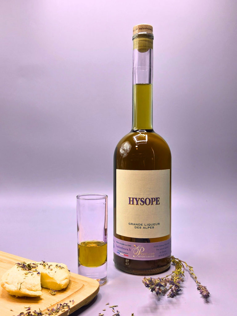 liqueur d'hysope artisanale spécialité du queyras hautes alpes plantivore artisan cueilleur